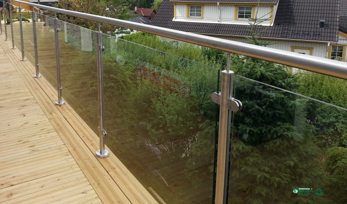 Glassrekkverk - rekkvekr i glass, terrasse rekkverk